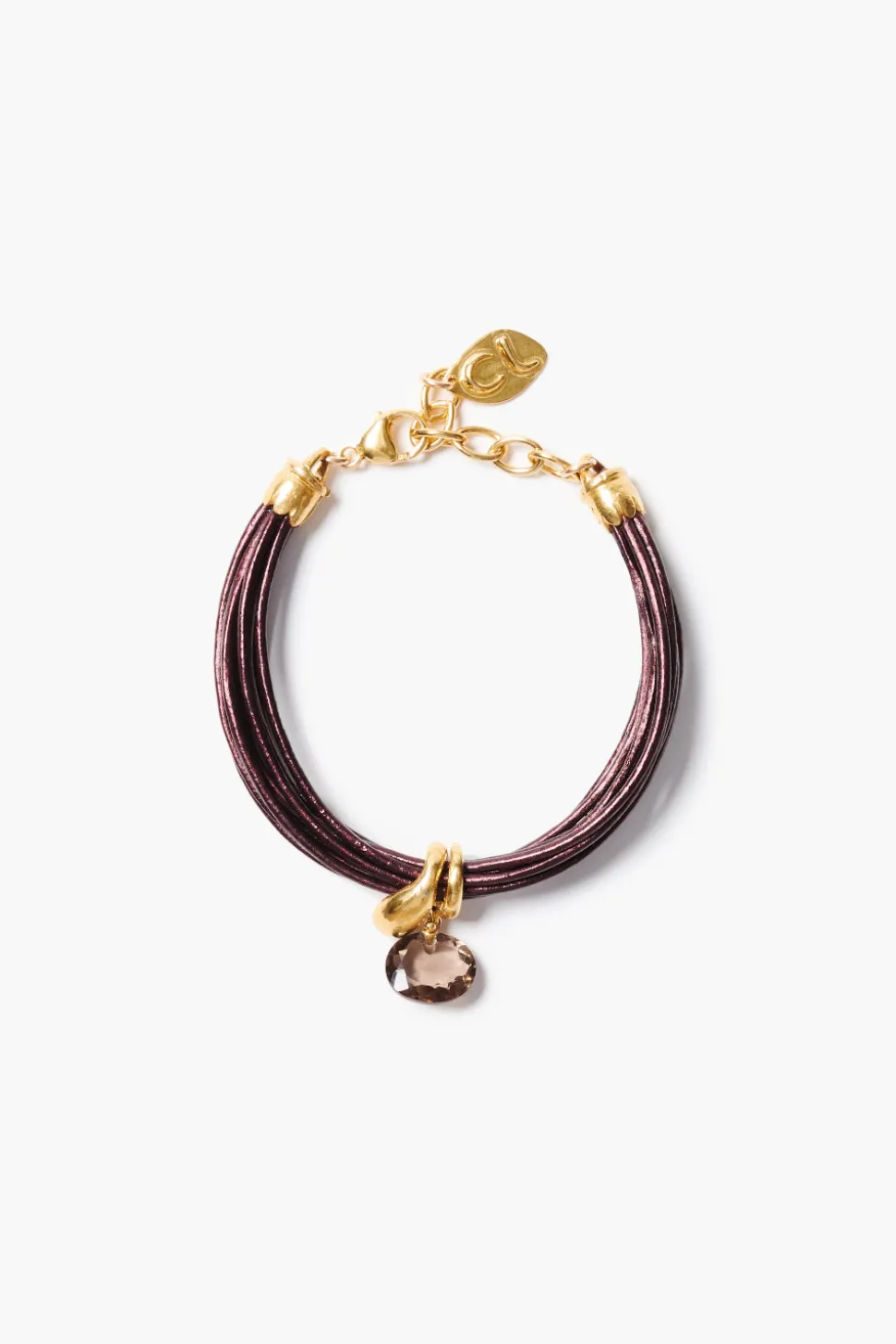 Serpentine Cord Bracelet Smoky Quartz
