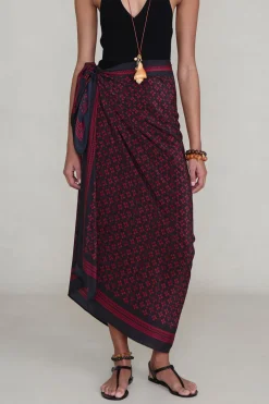 Silk Printed Sarong Sapphire