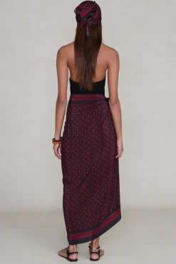 Silk Printed Sarong Sapphire