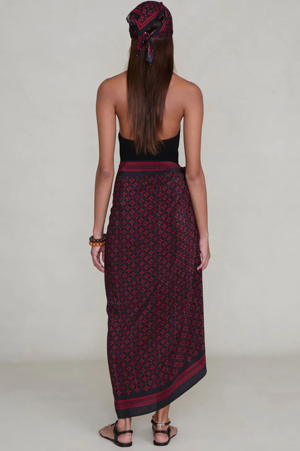 Silk Printed Sarong Sapphire