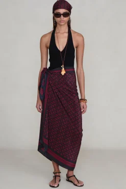 Silk Printed Sarong Sapphire