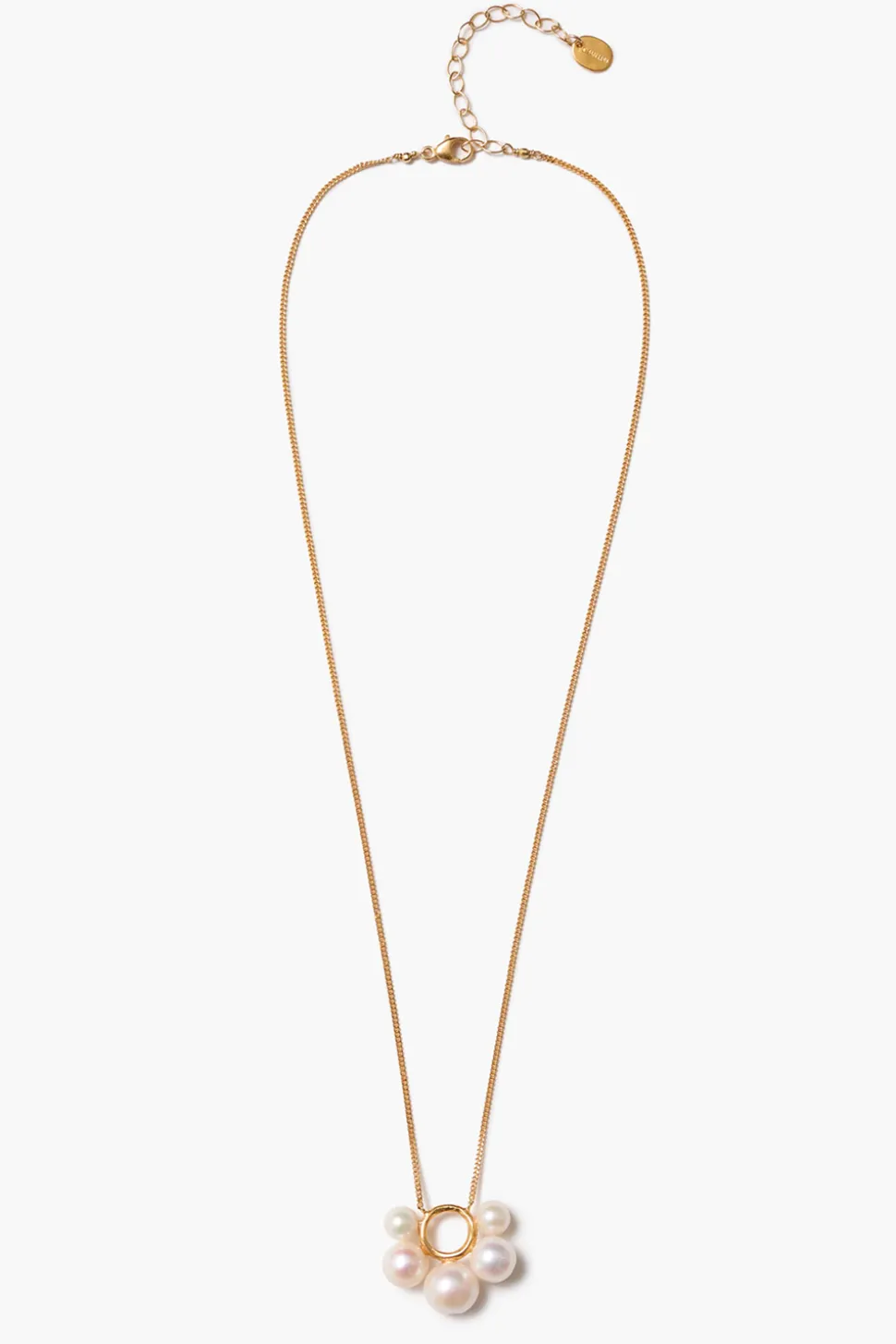 Soleil Pendant Necklace White Pearl