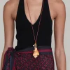 Spiral Shell Charm Necklace Multi