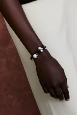 Strata Pearl Bracelet Gold