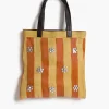 Striped Market Tote Bag Orange