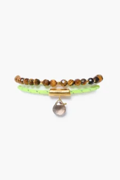 Surf Anklet Set Tiger's Eye