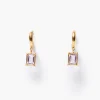 Tabby Hoop Earrings Amethyst