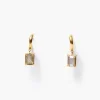 Tabby Hoop Earrings Labradorite