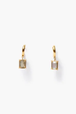 Tabby Hoop Earrings Labradorite