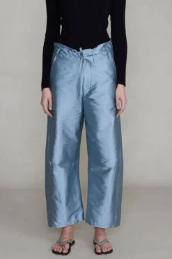Techno Taffeta Barrel Pant Bath Blue