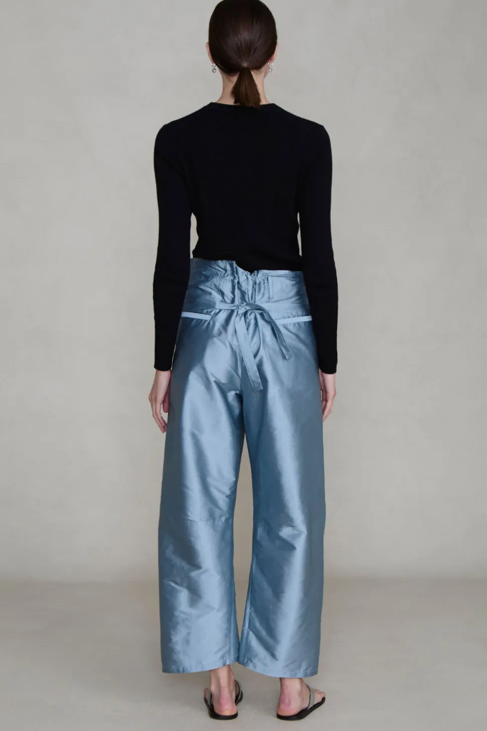 Techno Taffeta Barrel Pant Bath Blue