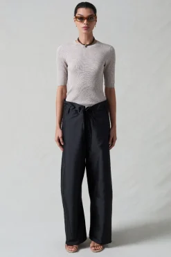 Techno Taffeta Barrel Pant Black