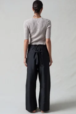 Techno Taffeta Barrel Pant Black