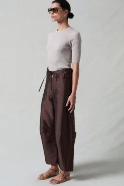Techno Taffeta Barrel Pant Chocolate