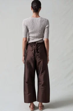 Techno Taffeta Barrel Pant Chocolate