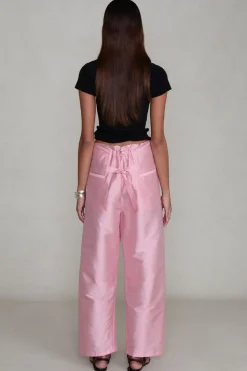 Techno Taffeta Barrel Pant Rose