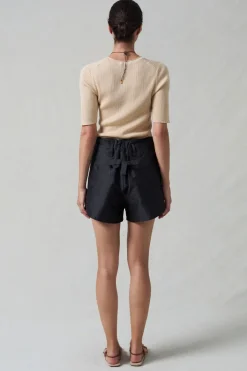 Techno Taffeta Shorts Black