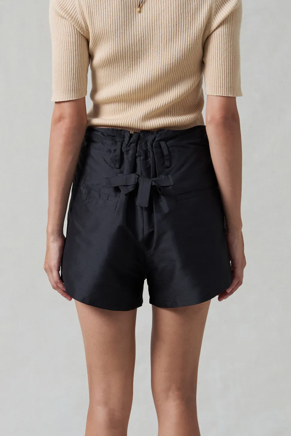 Techno Taffeta Shorts Black