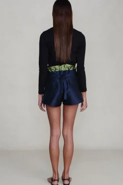 Techno Taffeta Two Tone Short Navy