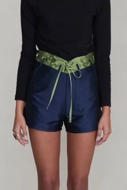 Techno Taffeta Two Tone Short Navy
