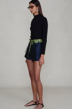 Techno Taffeta Two Tone Short Navy