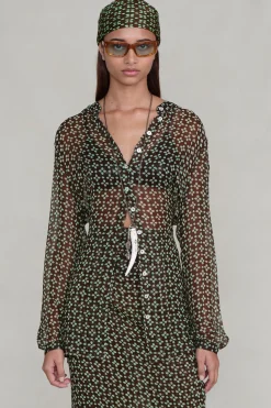 Tethered Button Up Shirt Espresso