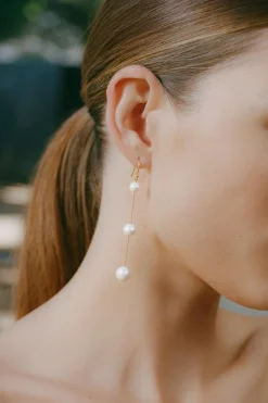 Tiered Floating Pearl Earrings