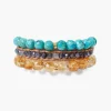 Trinity Bracelet Set Turquoise