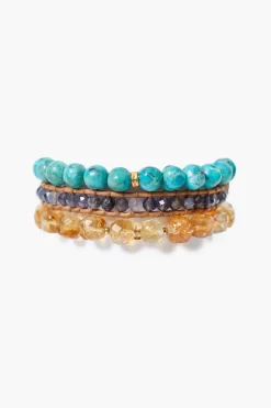 Trinity Bracelet Set Turquoise