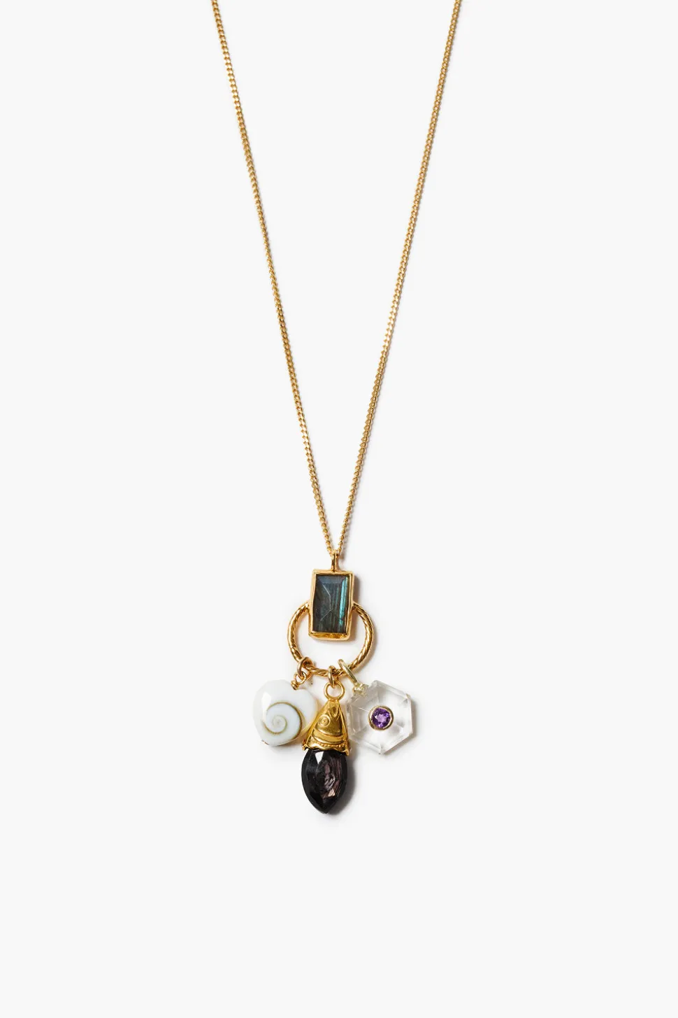 Trio Charm Necklace Multi