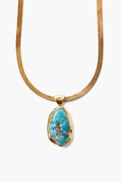 Turquoise Totem Herringbone Necklace