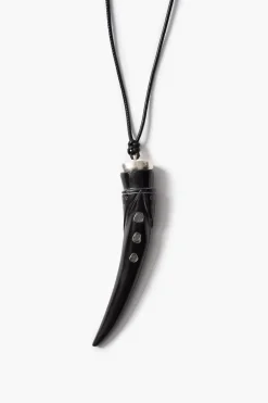 Tusk Charm Necklace Black