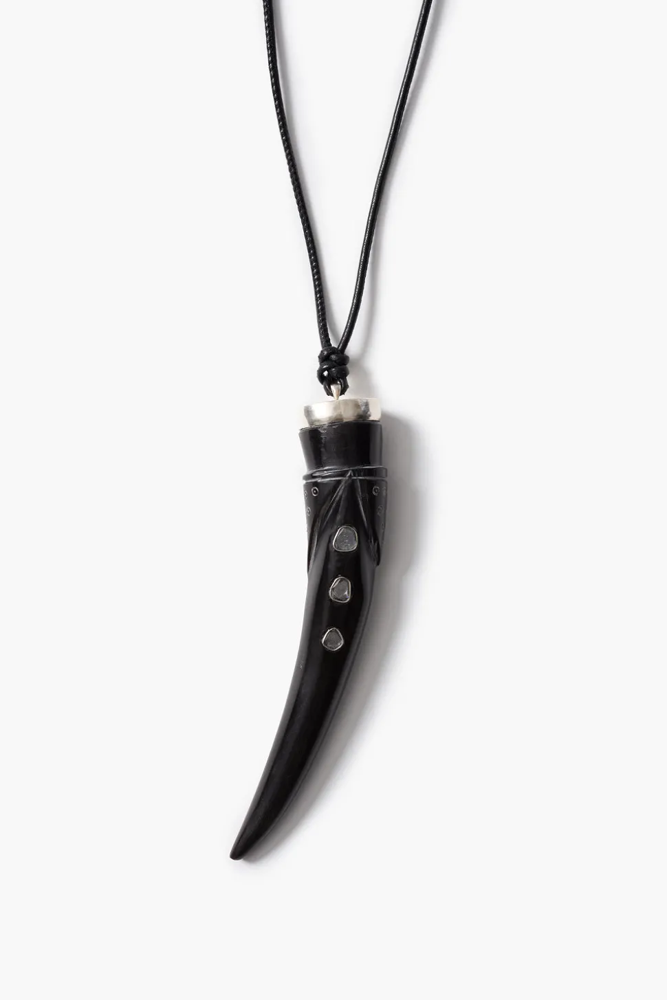 Tusk Charm Necklace Black