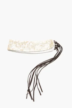 Ultra Wide Waist Belt Shell Button