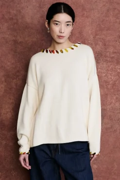 Whipstitch Sweater Eggshell