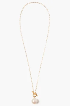 White Freshwater Pearl Toggle Necklace