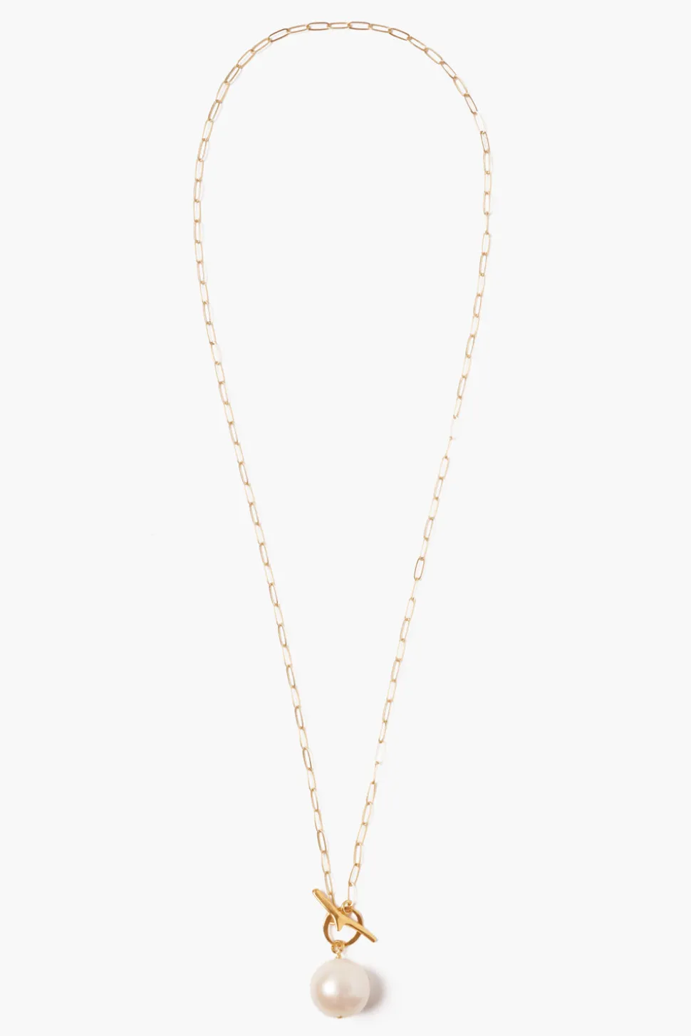 White Freshwater Pearl Toggle Necklace