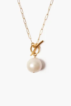 White Freshwater Pearl Toggle Necklace