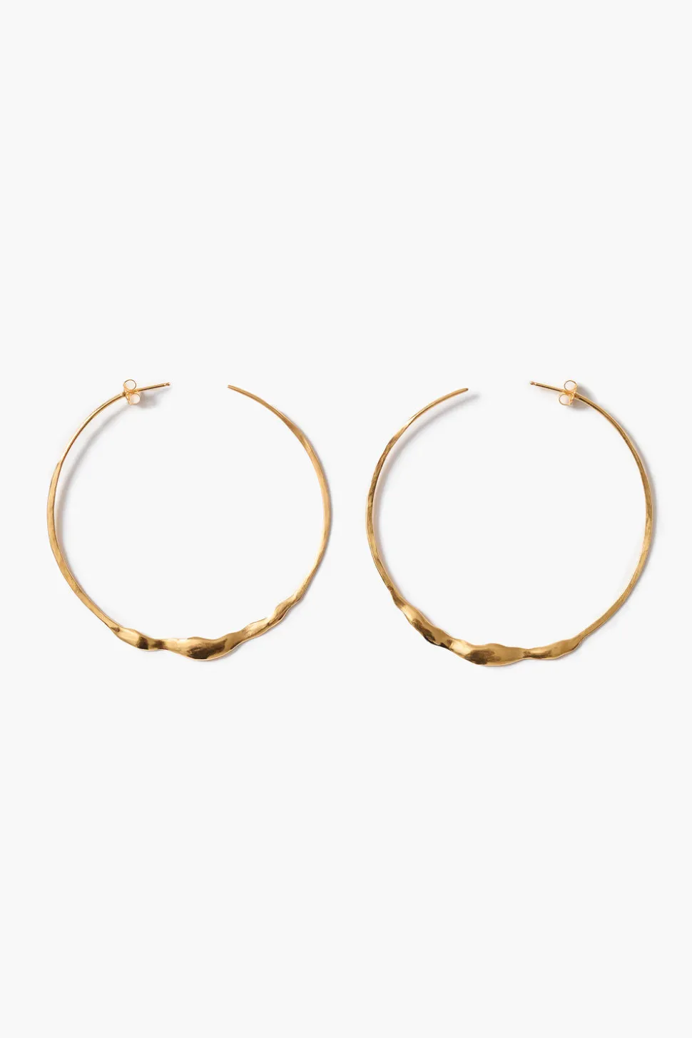 XL Crescent Hoop Earrings Gold