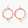 XL Tide Hoop Earrings Carnelian
