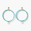 XL Tide Hoop Earrings Turquoise